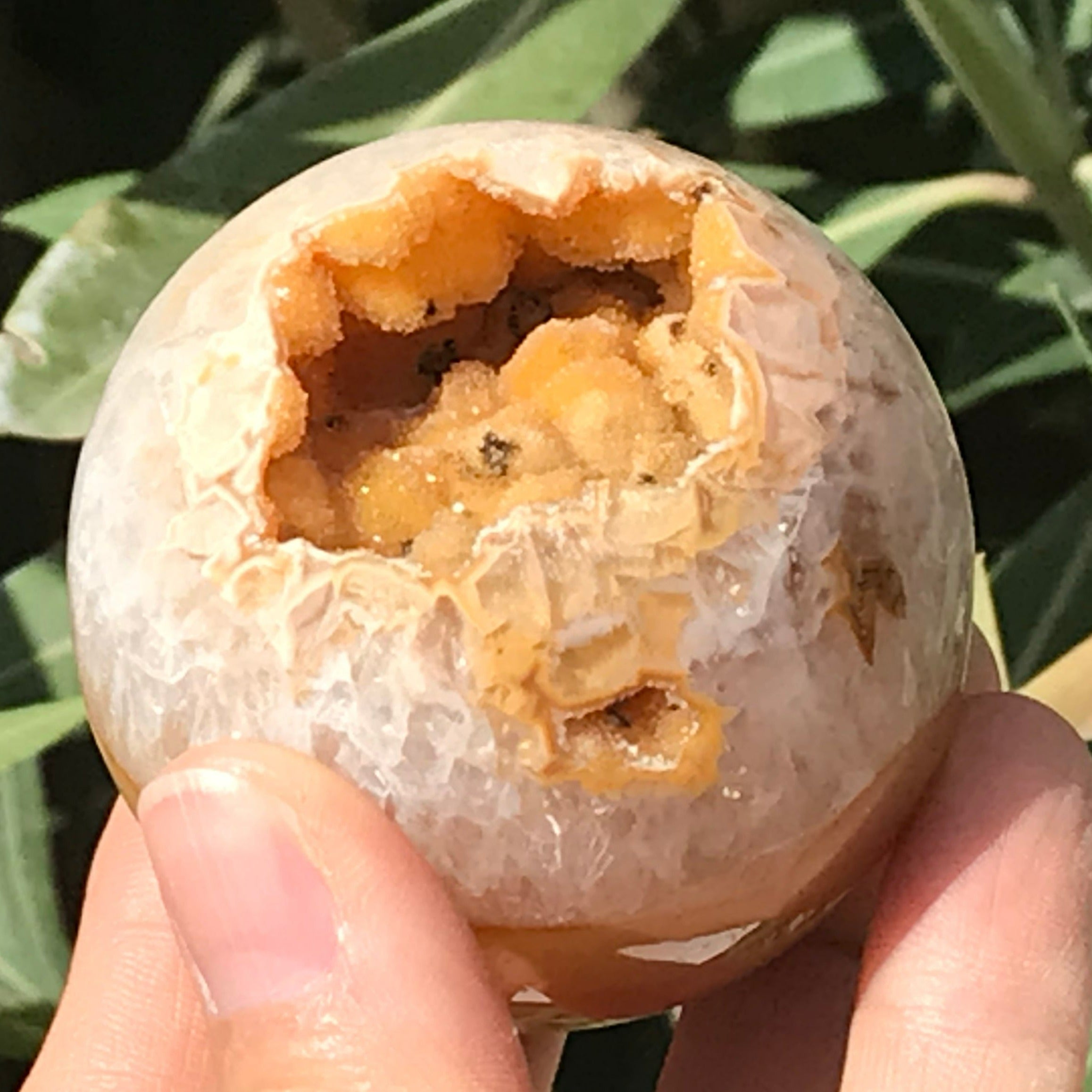 Amber Colored Agate Sphere