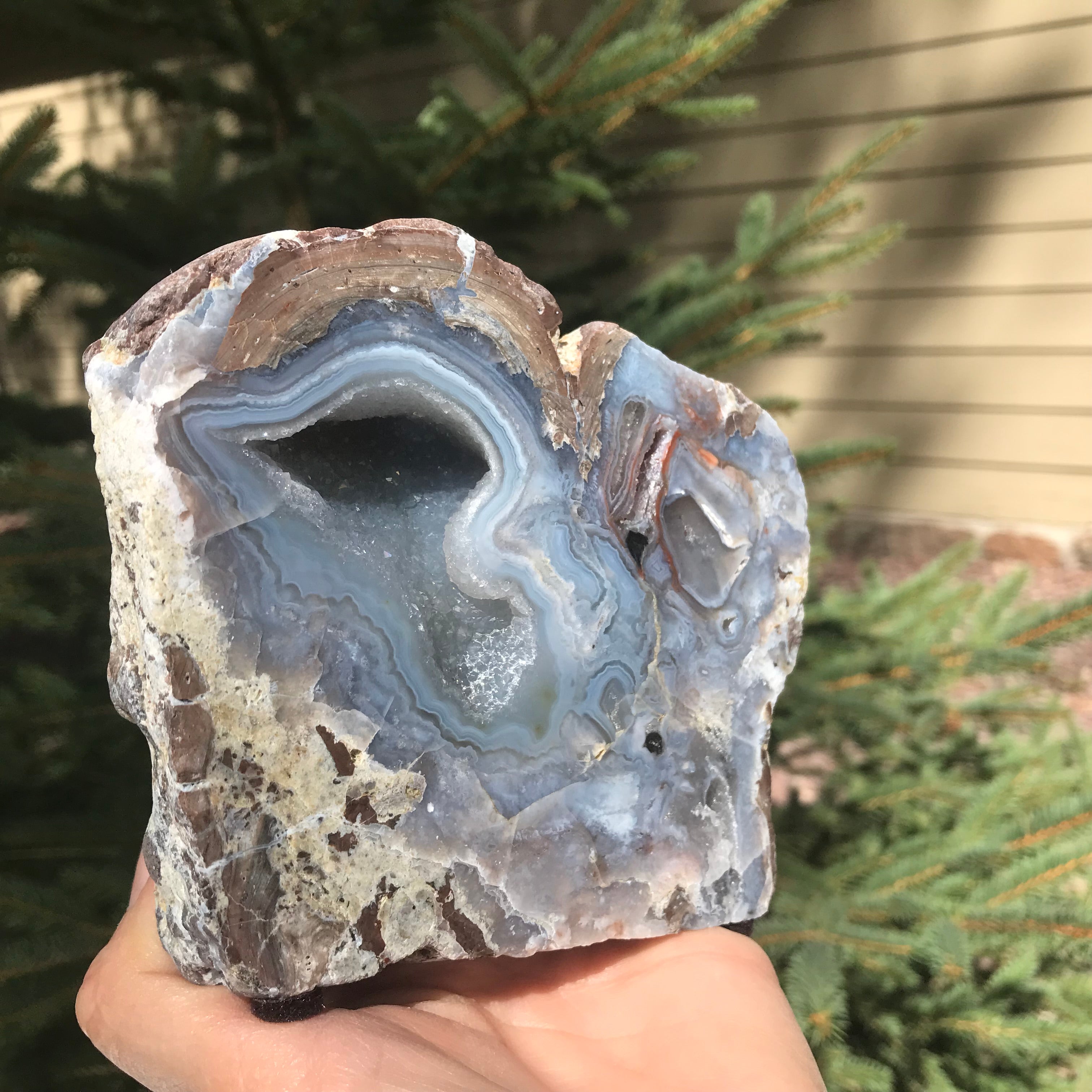 Glittering and Banded Dugway Geode #2 of Pair
