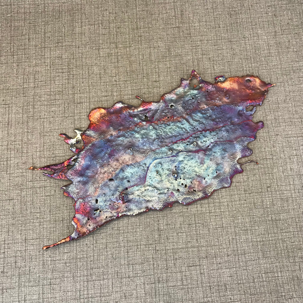 Icy Rainbow Copper Splash Abstract