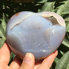 Glittering Brazilian Blue Agate Heart
