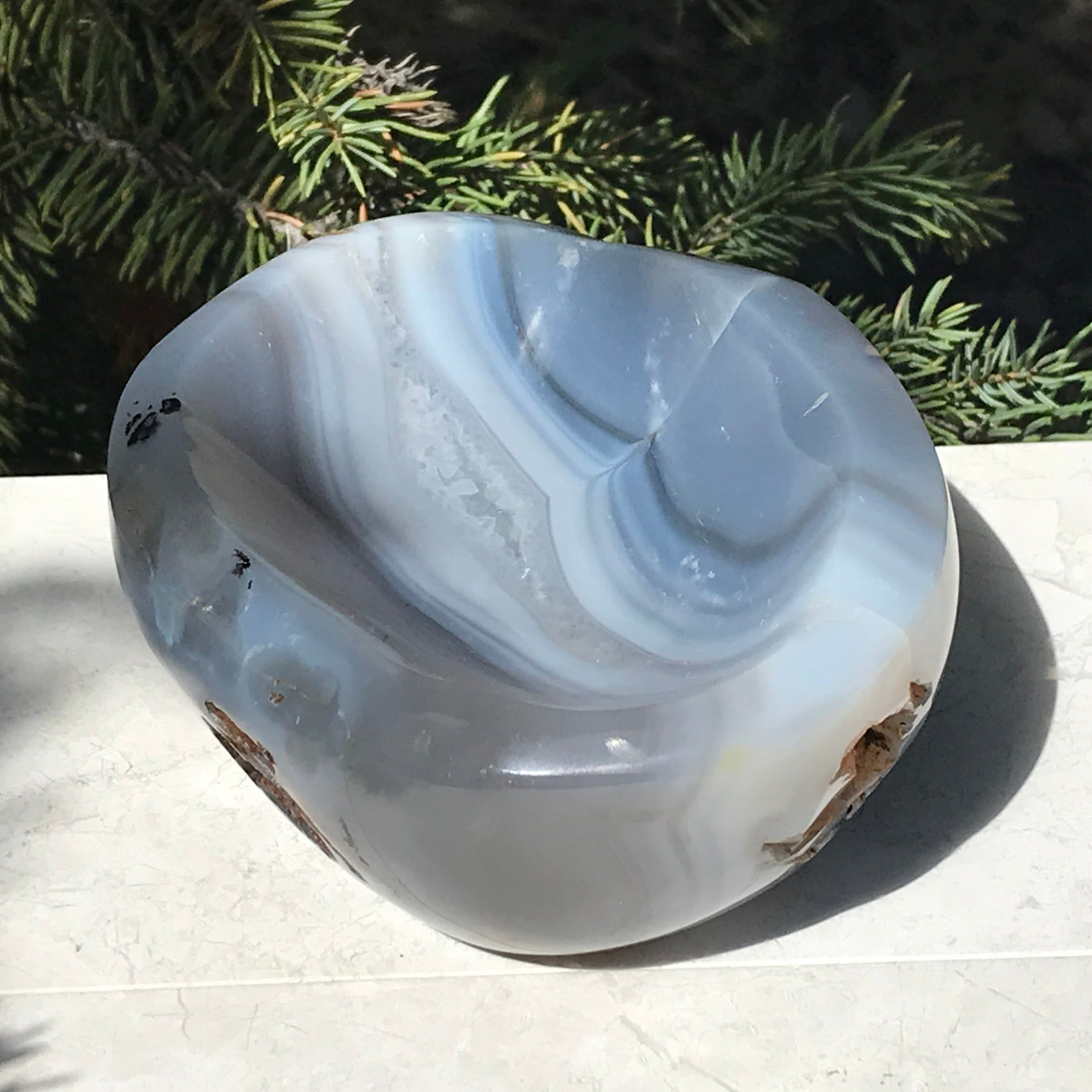 Blue Bands of Agate Bowl