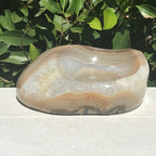 Polished Striated Agate Bowl