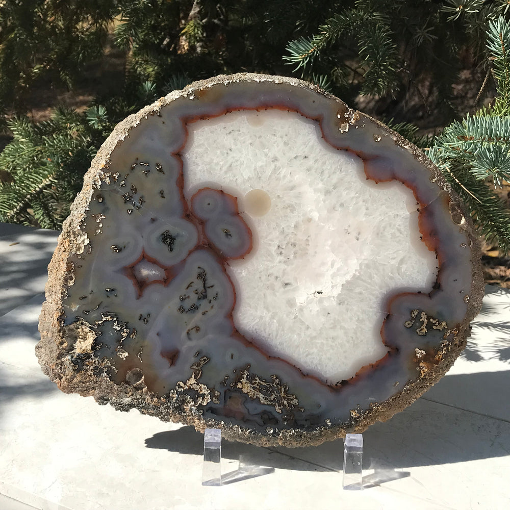 Crystal over Crystals Agate Slice