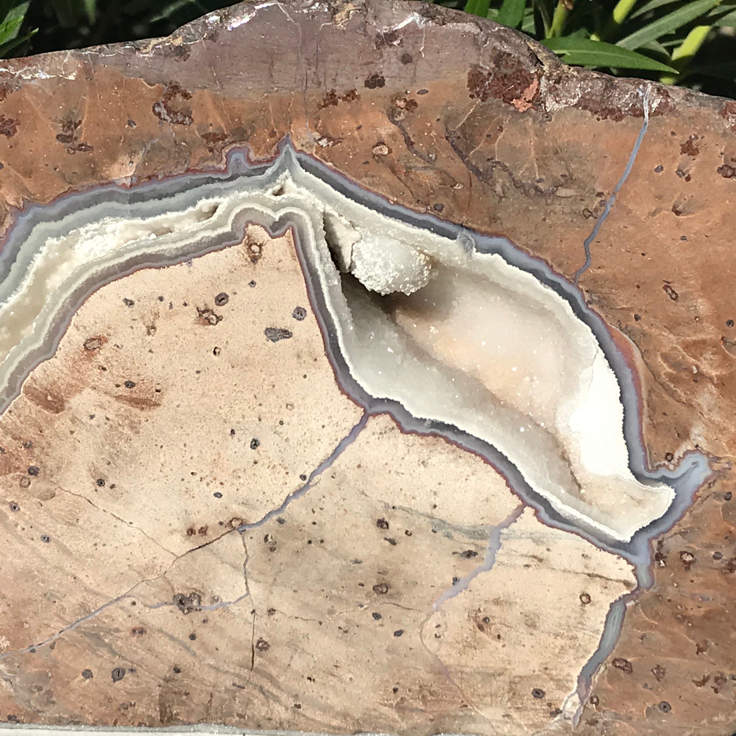Lavender Banded Dugway Geode