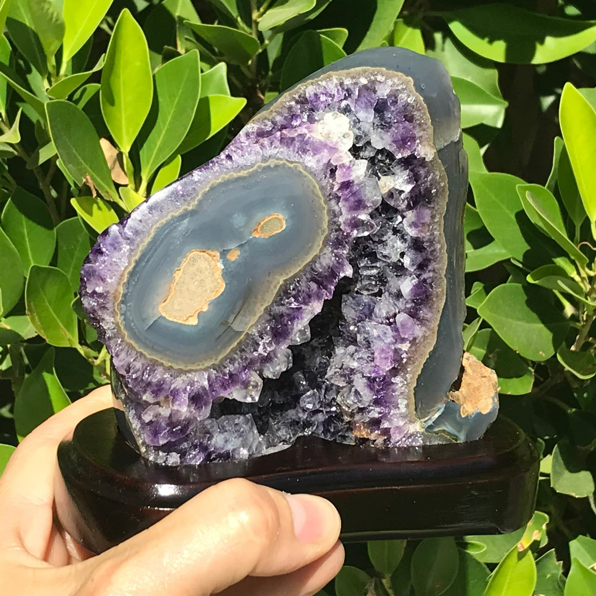 Blue Agate Eyed Amethyst Freeform