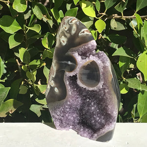 Artistic Amethyst and Agate Sculpture