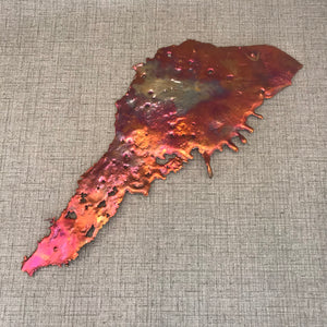 Intense Rainbow Splash Copper Wall Art