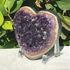 Amethyst with Colorful Agate Heart
