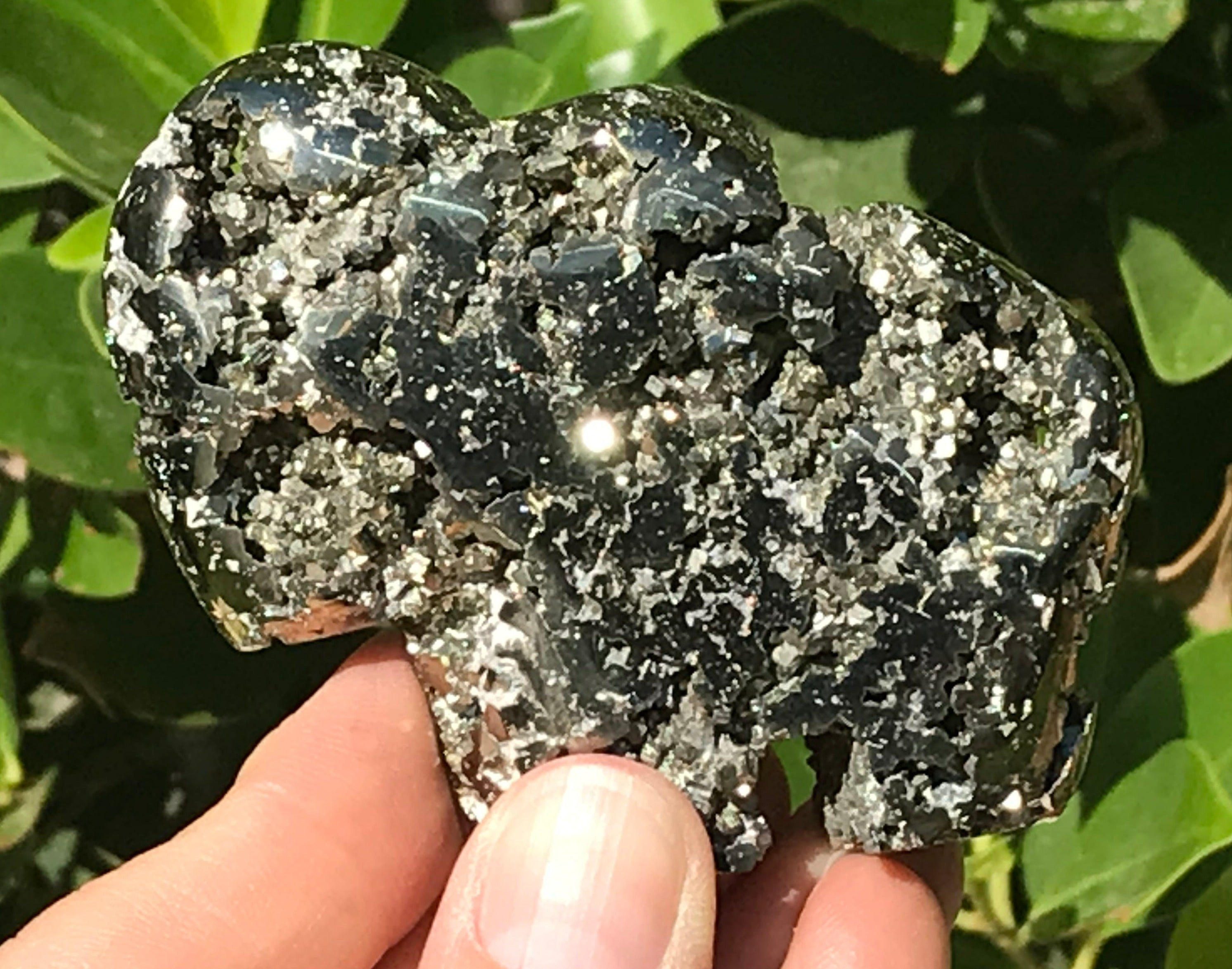 Miniature Pyrite Buffalo Sculpture