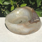 Polished Striated Agate Bowl