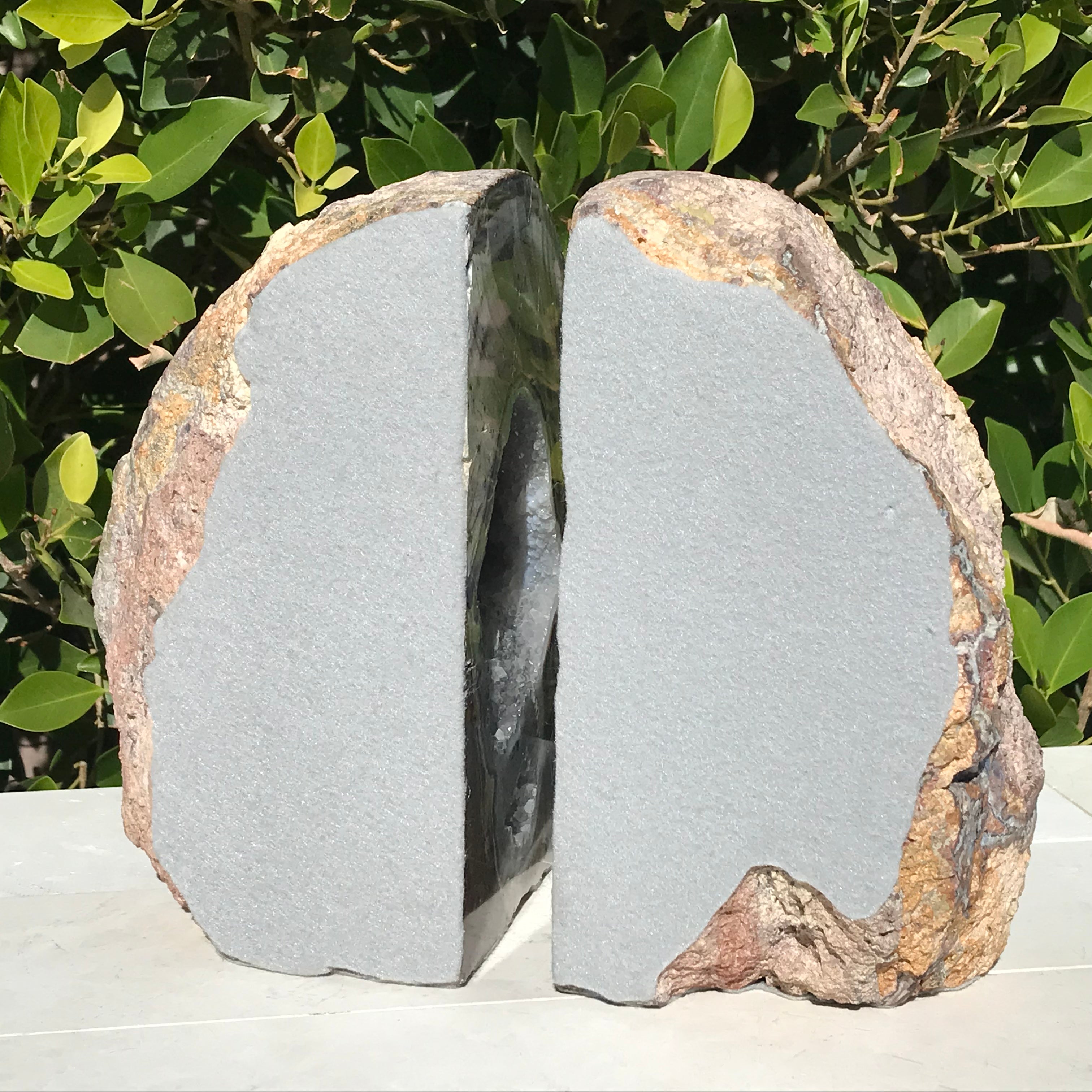 Crystal Filled Dugway Geode Bookends