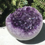 Wide Amethyst Faced Agate Sphere