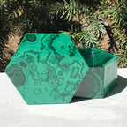 Hexagon Malachite Box
