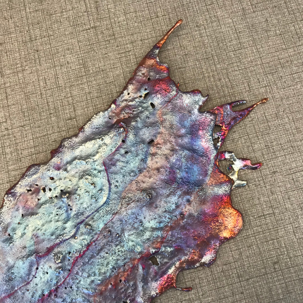 Icy Rainbow Copper Splash Abstract