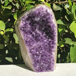 Uruguayan Amethyst With Banded Agate Freeform