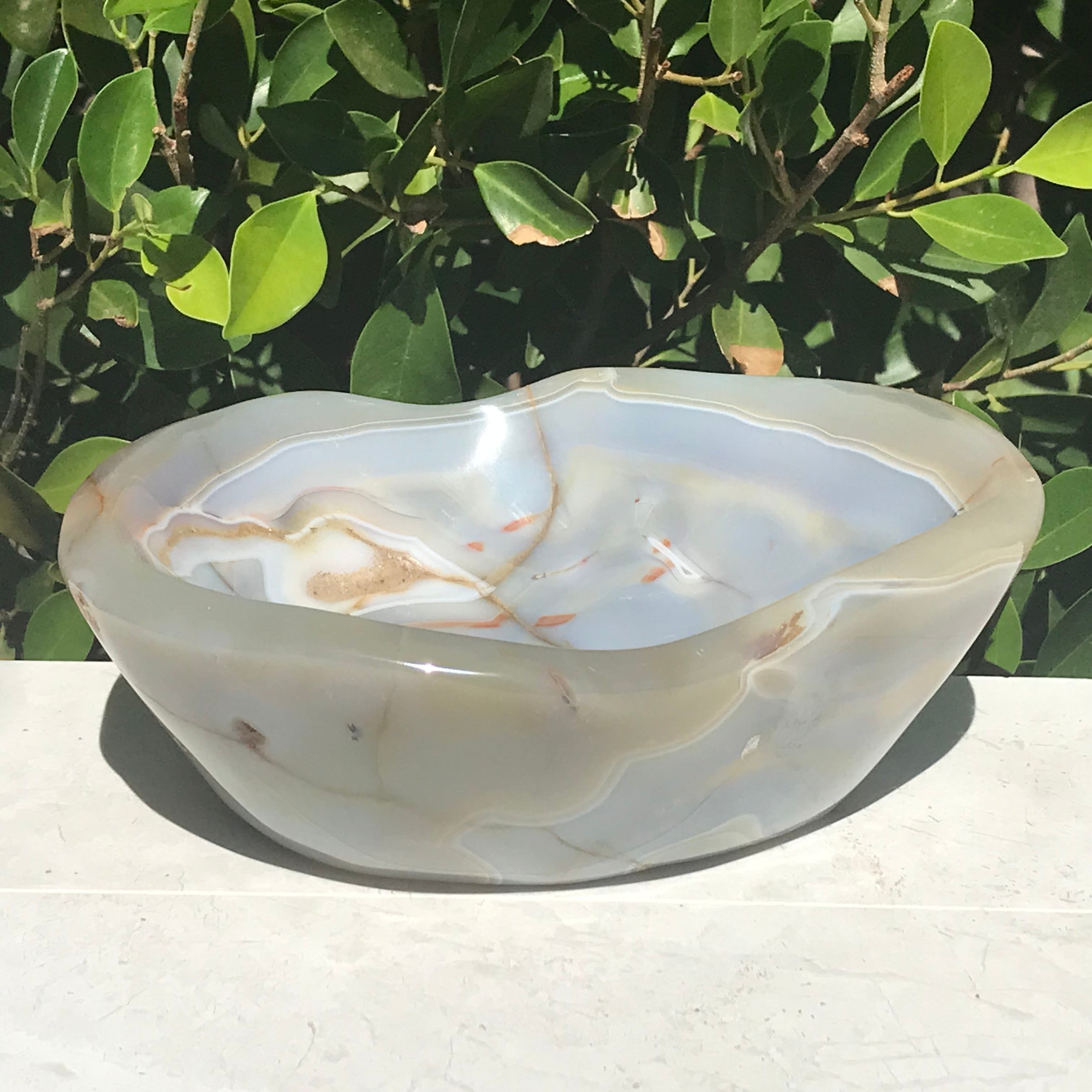 Pastel Banded Agate Bowl