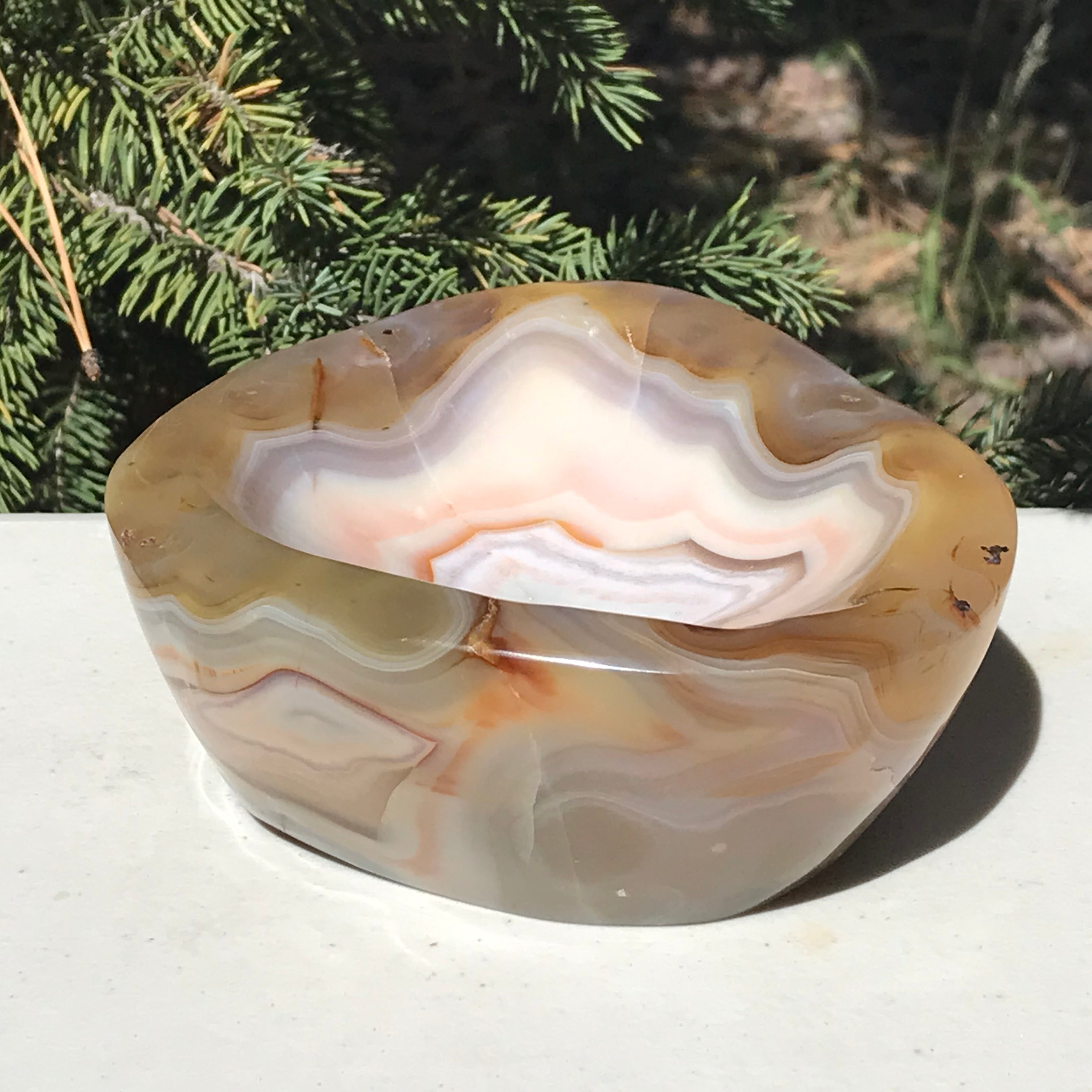 Colorful Banded Agate Bowl