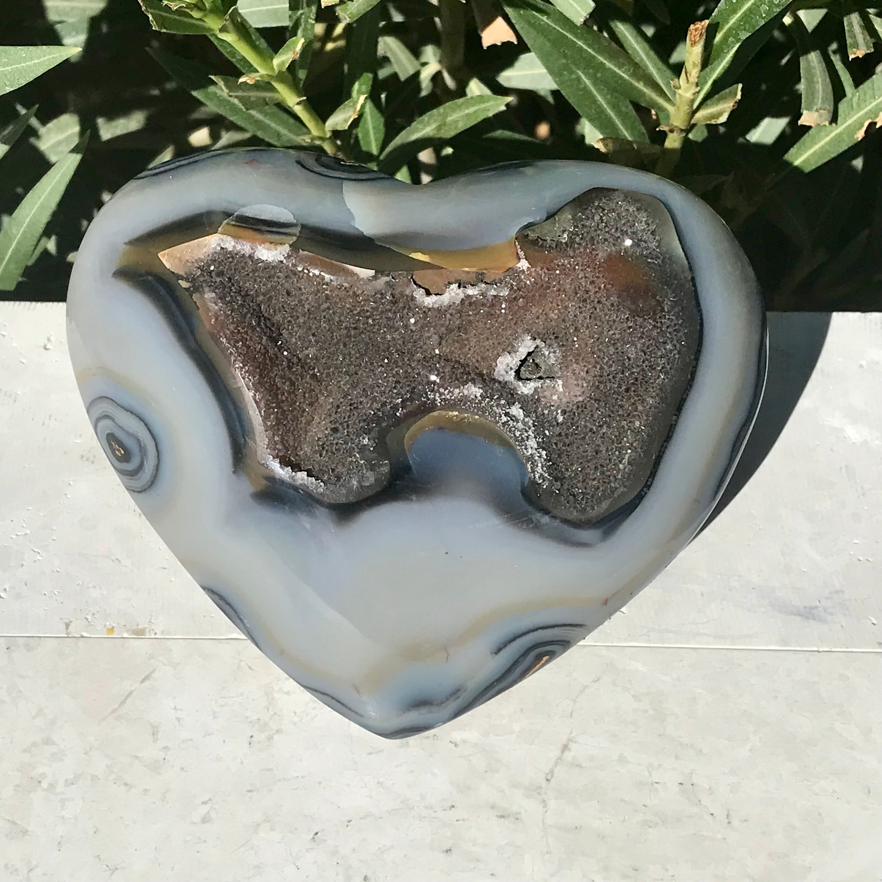 Multicolored Brazilian Agate Heart