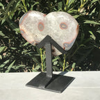 Rose Banded Blue Eyed Agate Heart