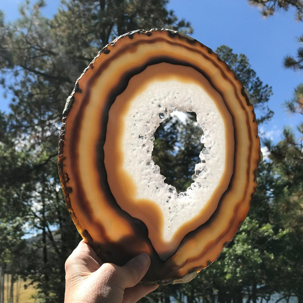 Glowing Translucent Agate Slice