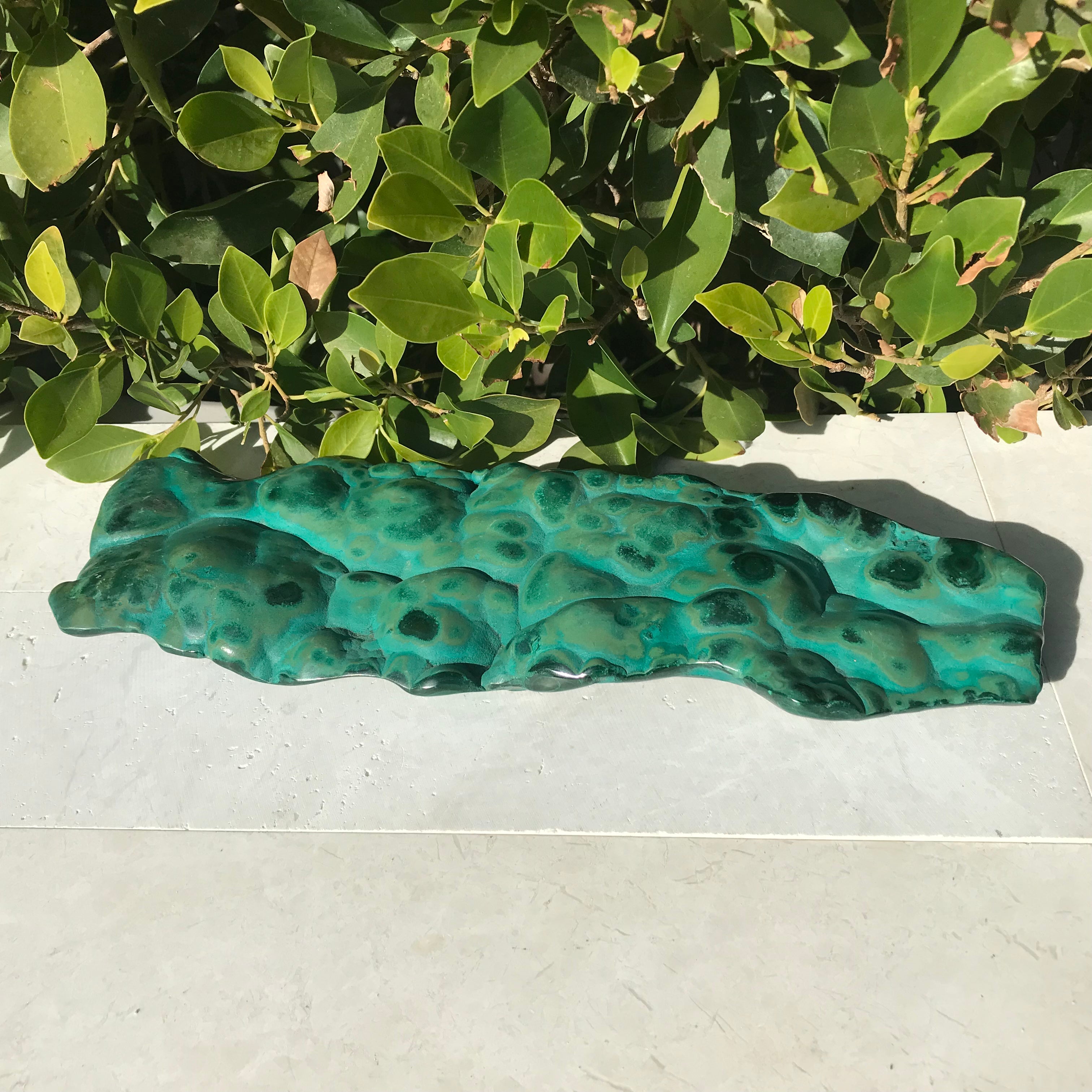 Polished Malachite/Chrysocolla Plate