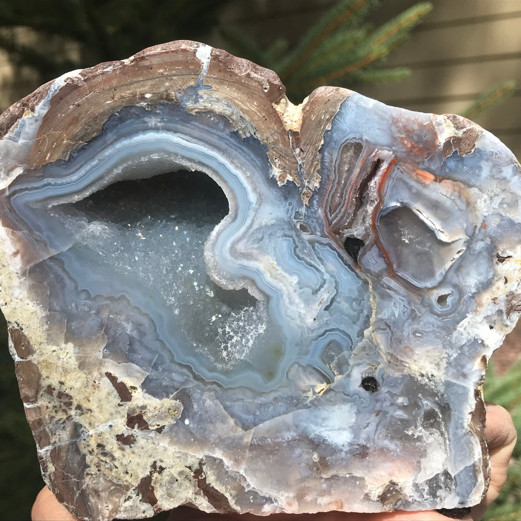 Glittering and Banded Dugway Geode #2 of Pair