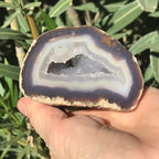 Crystal Lined Agate Geode Pair