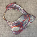 Striped Rainbow Splash Copper Abstract