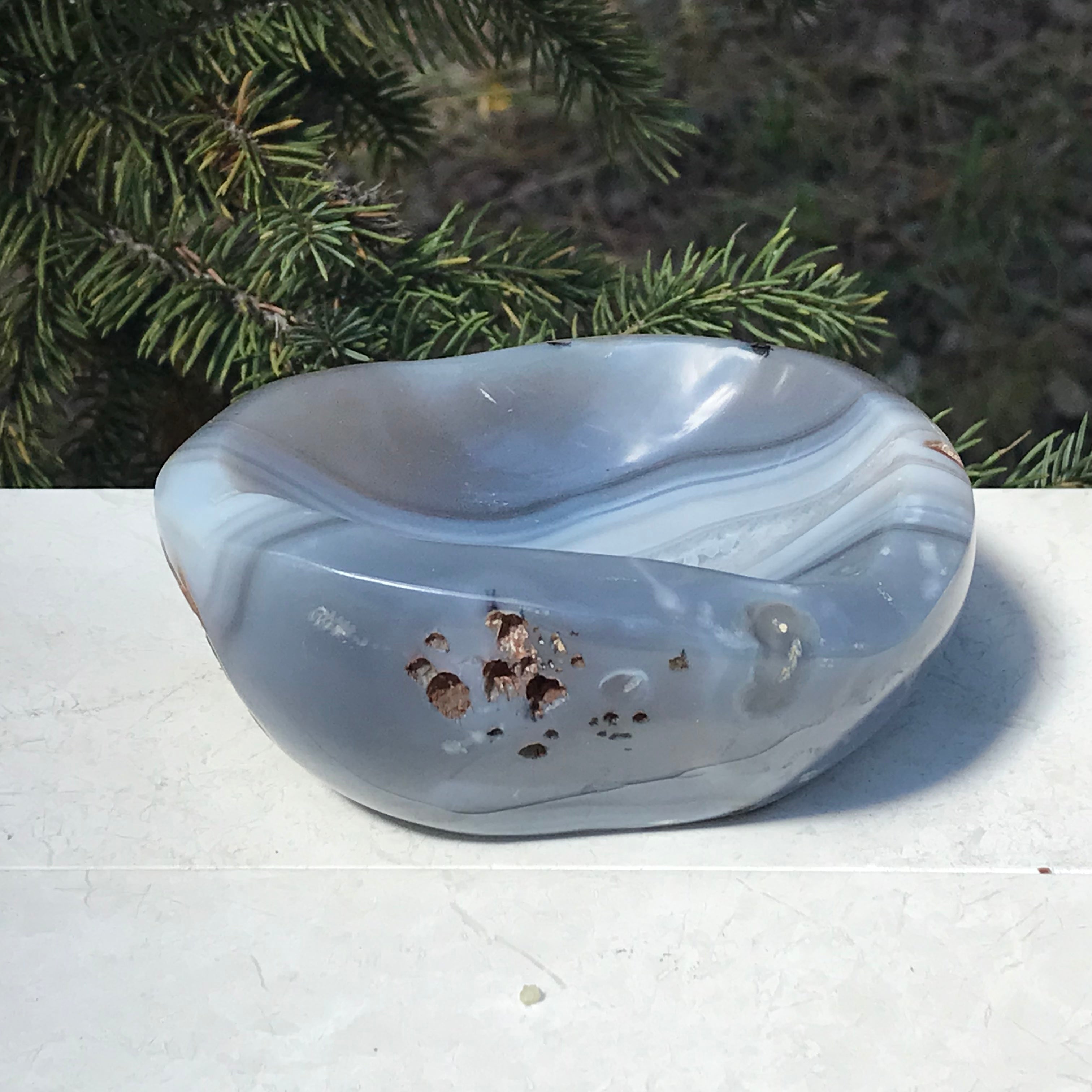 Blue Bands of Agate Bowl