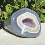 Polished Lavender Amethyst Blue Agate Cone