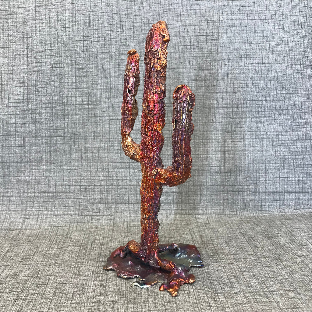 Standing Splash Copper Saguaro Cacti