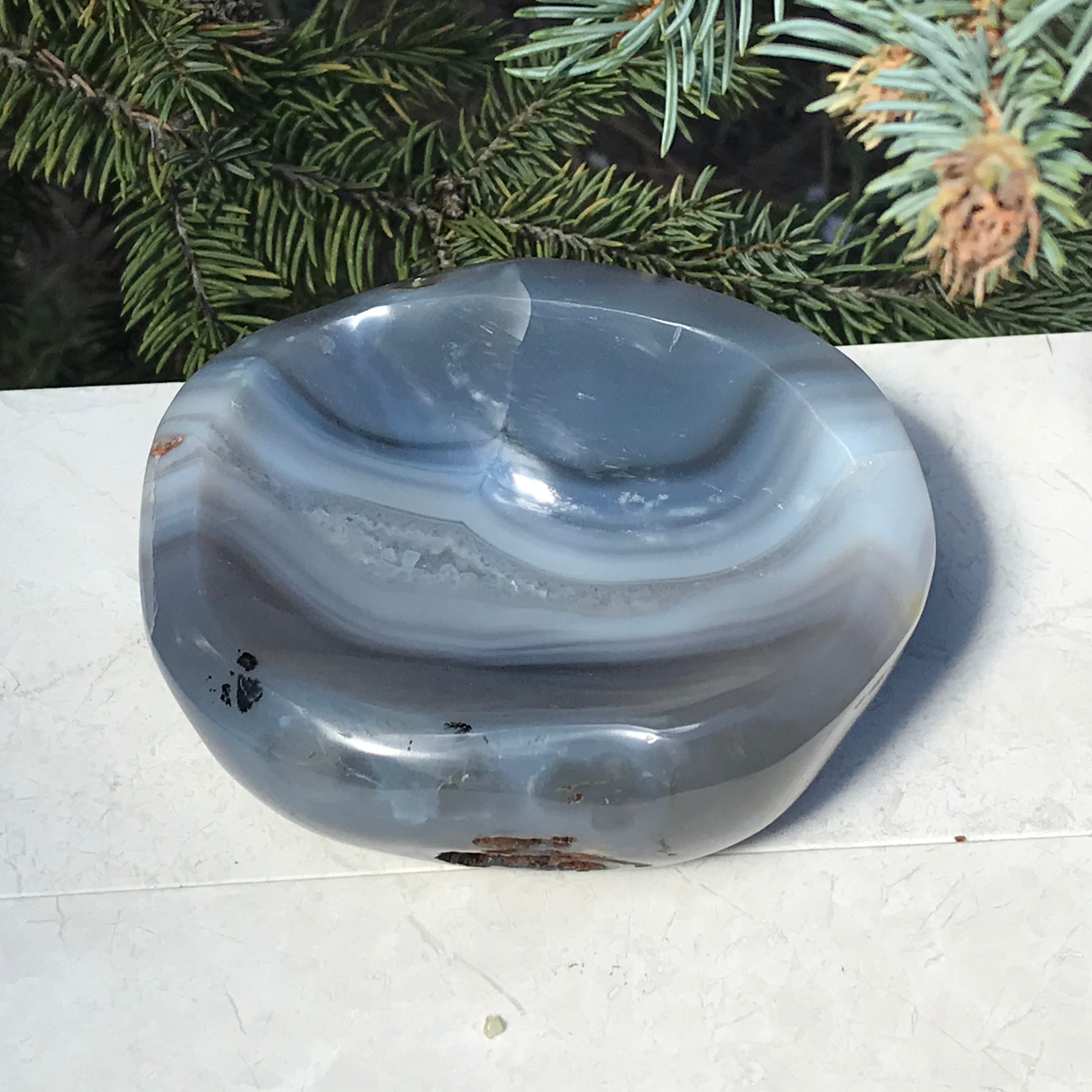 Blue Bands of Agate Bowl