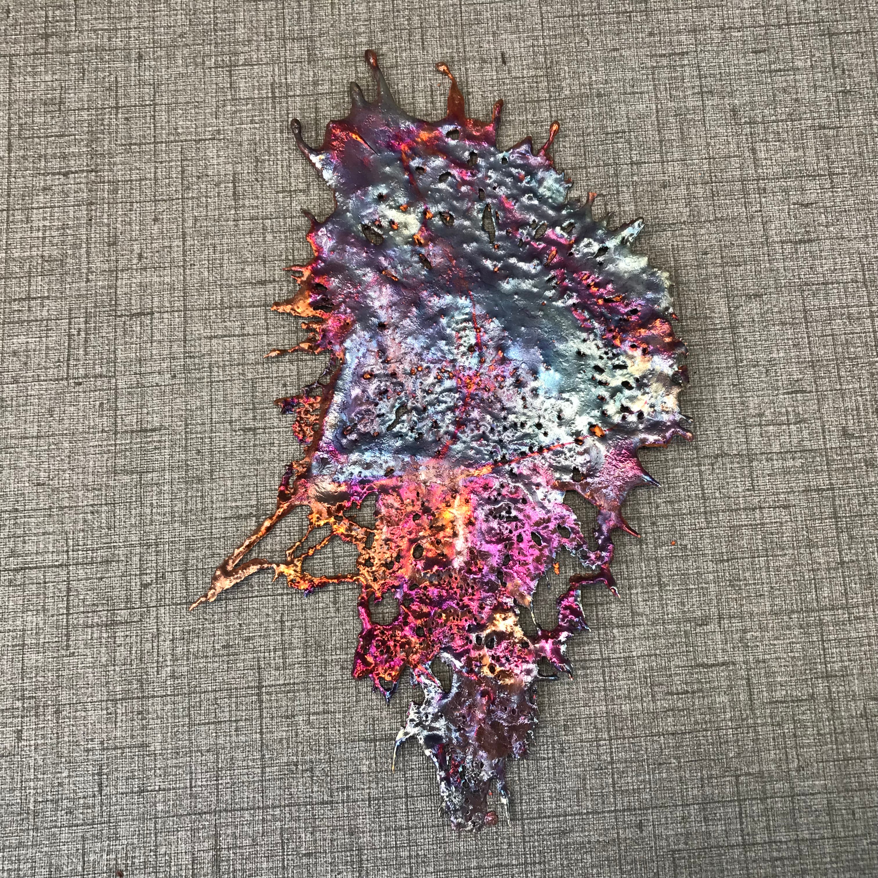 Cool Shades of Rainbow Copper Splash Art