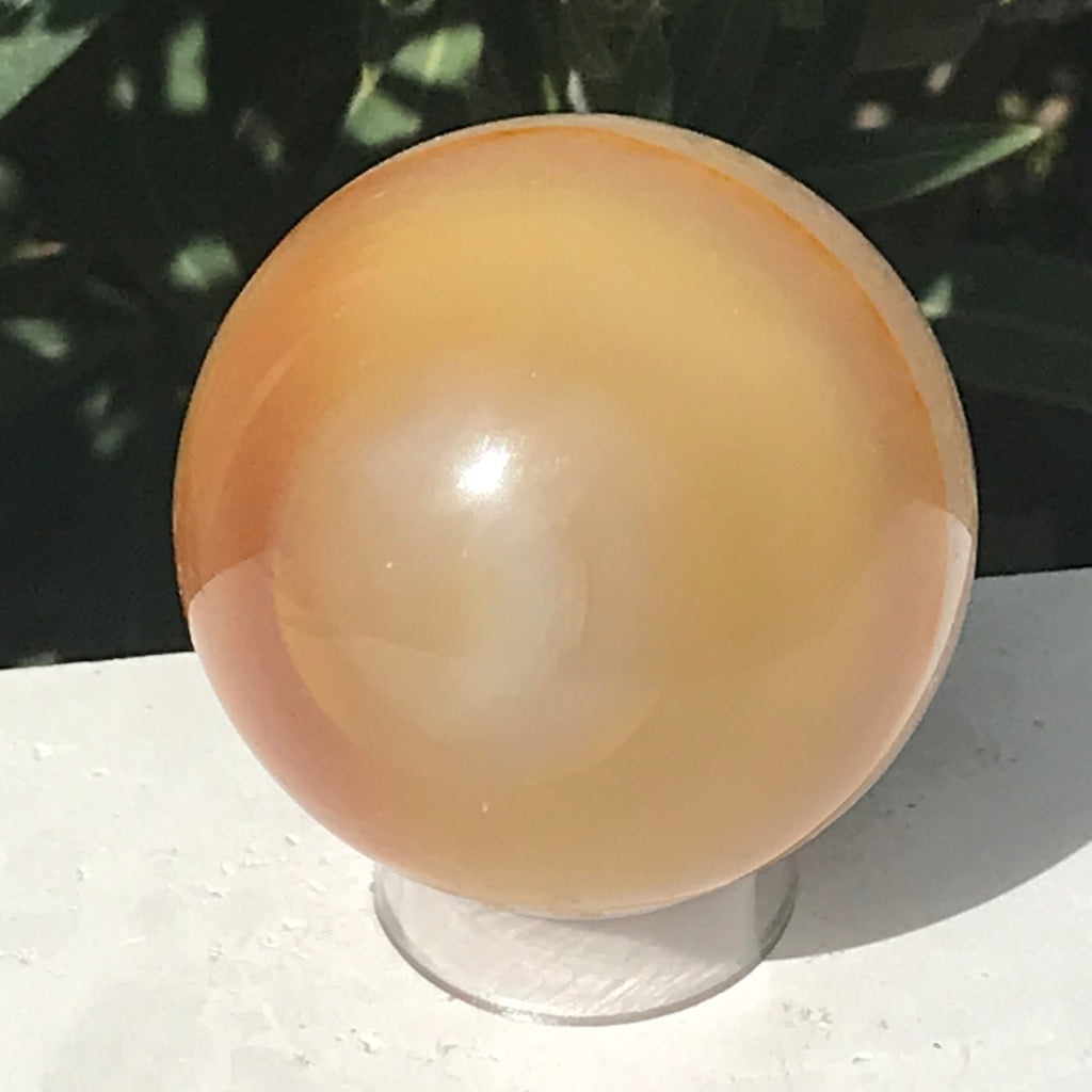 Amber Colored Agate Sphere