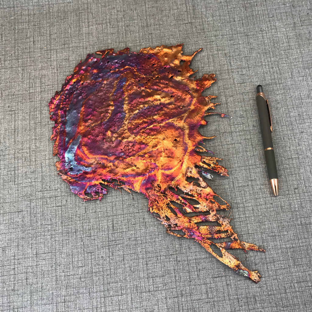 Flashy Rainbow Splash Copper Decor