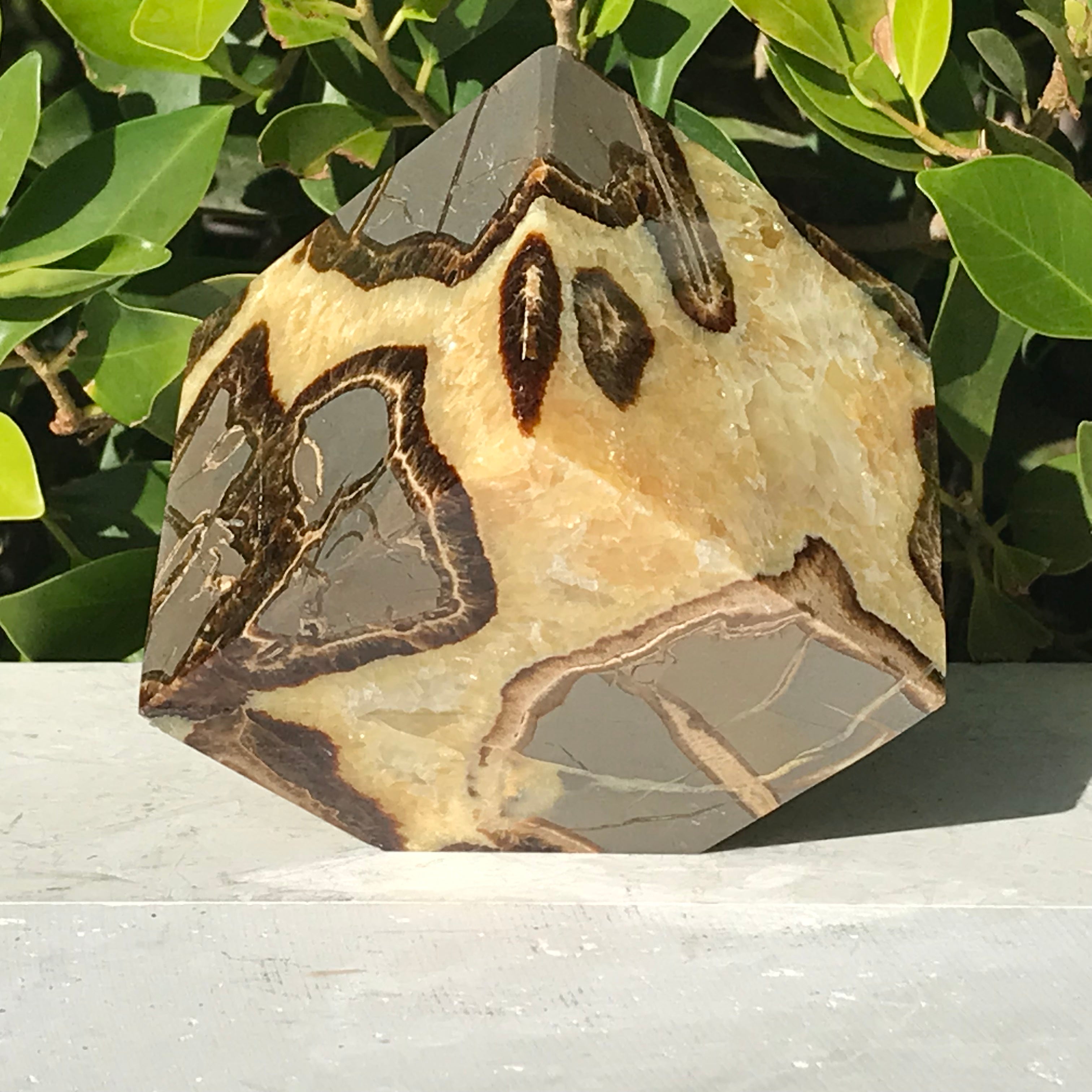 Polished Septarian Cube