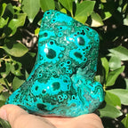Hues of Turquoise and Green Malachite/Chrysocolla Nodule