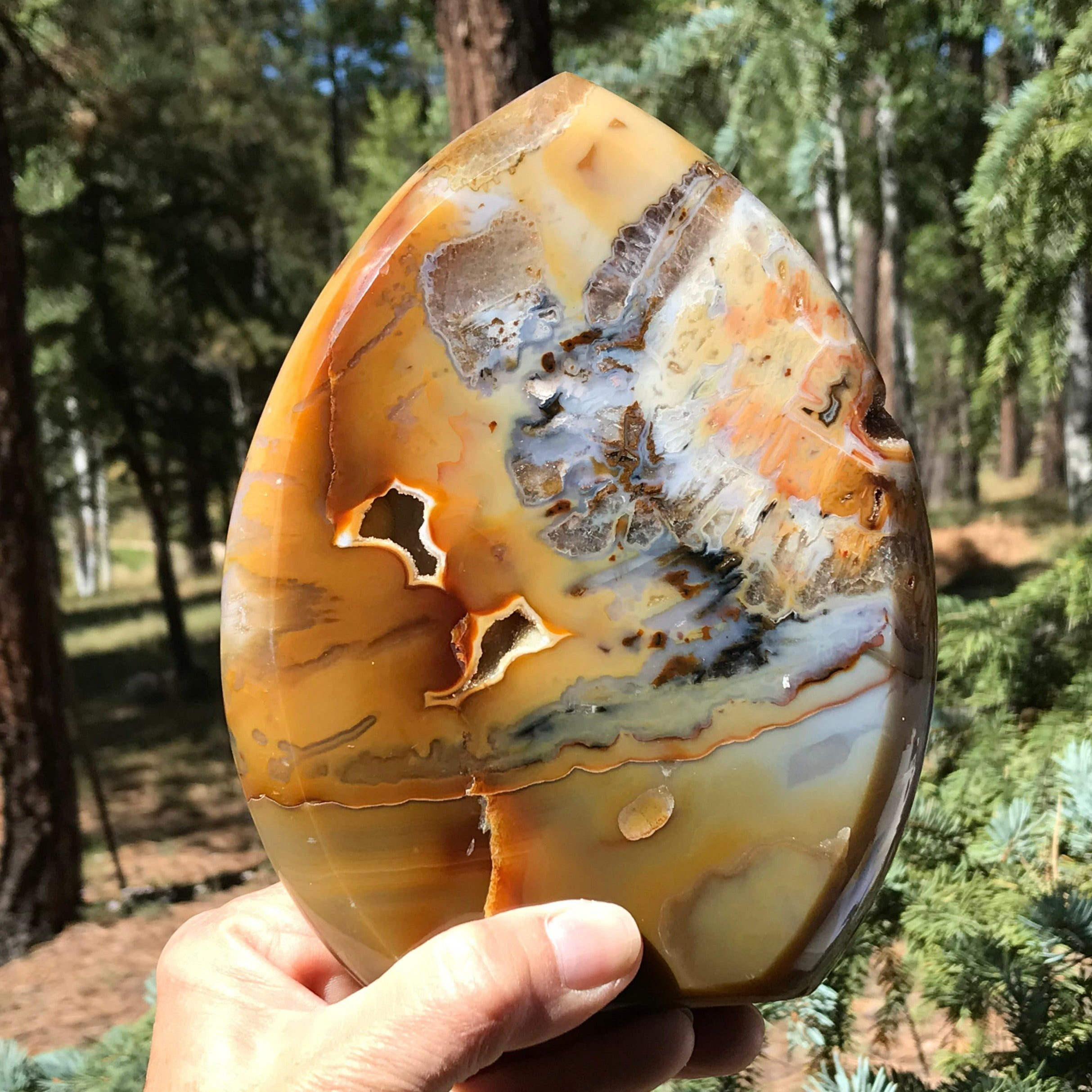 Detailed Flame Shaped Agate