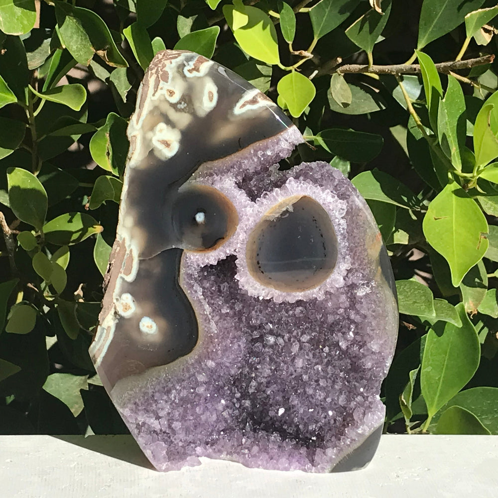 Artistic Amethyst and Agate Sculpture