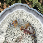 Multicolored Quartz Surrounded Agate Slice