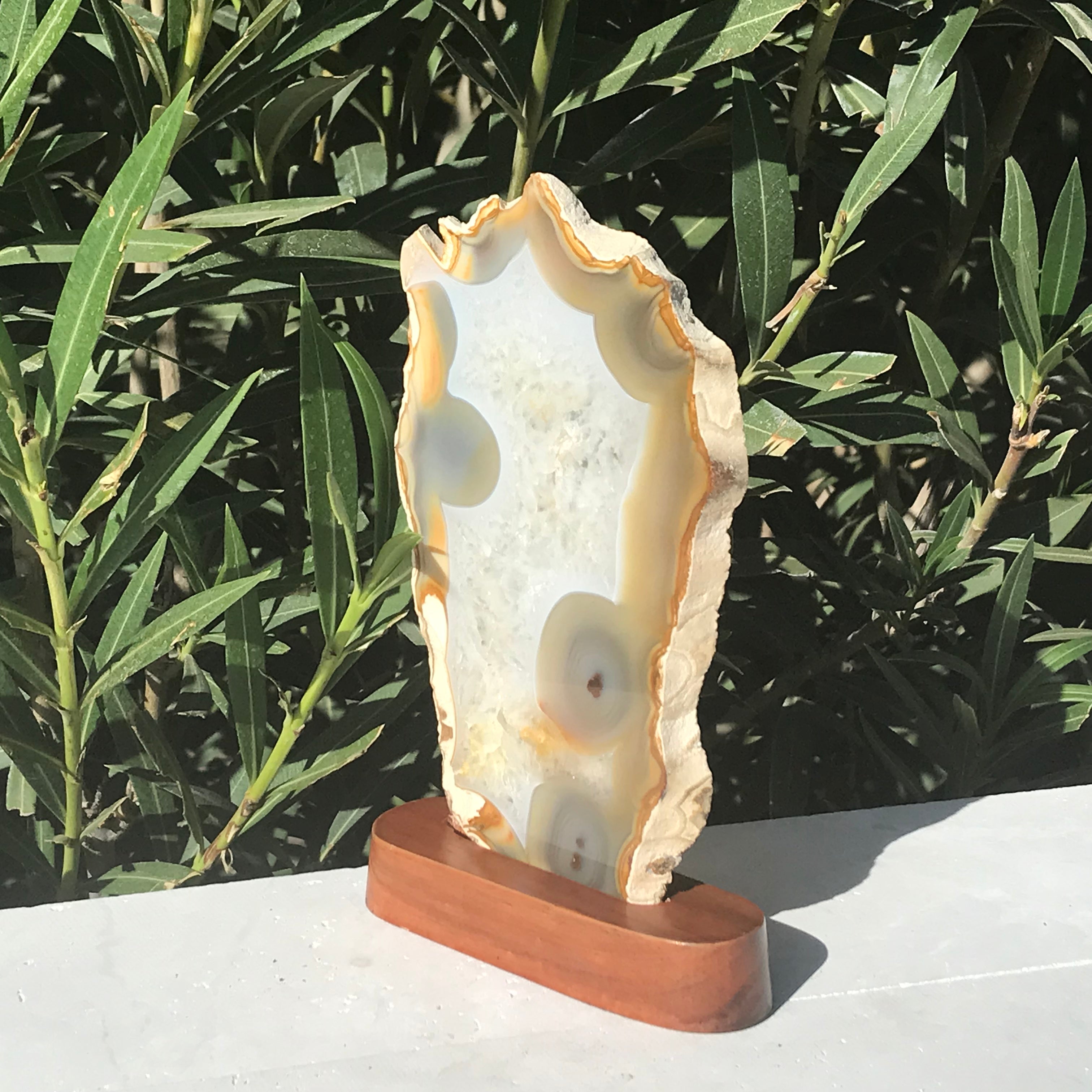 Glowing Brazilian Agate Slice