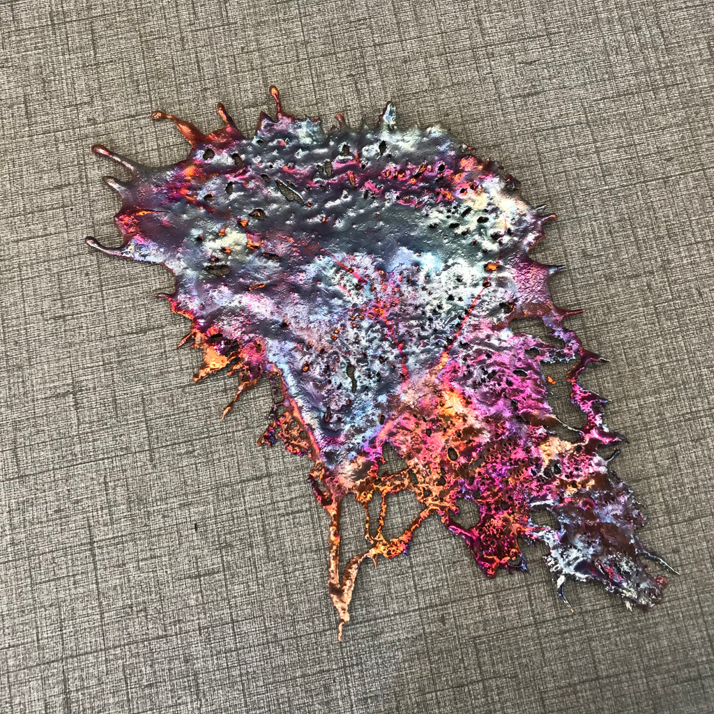 Cool Shades of Rainbow Copper Splash Art