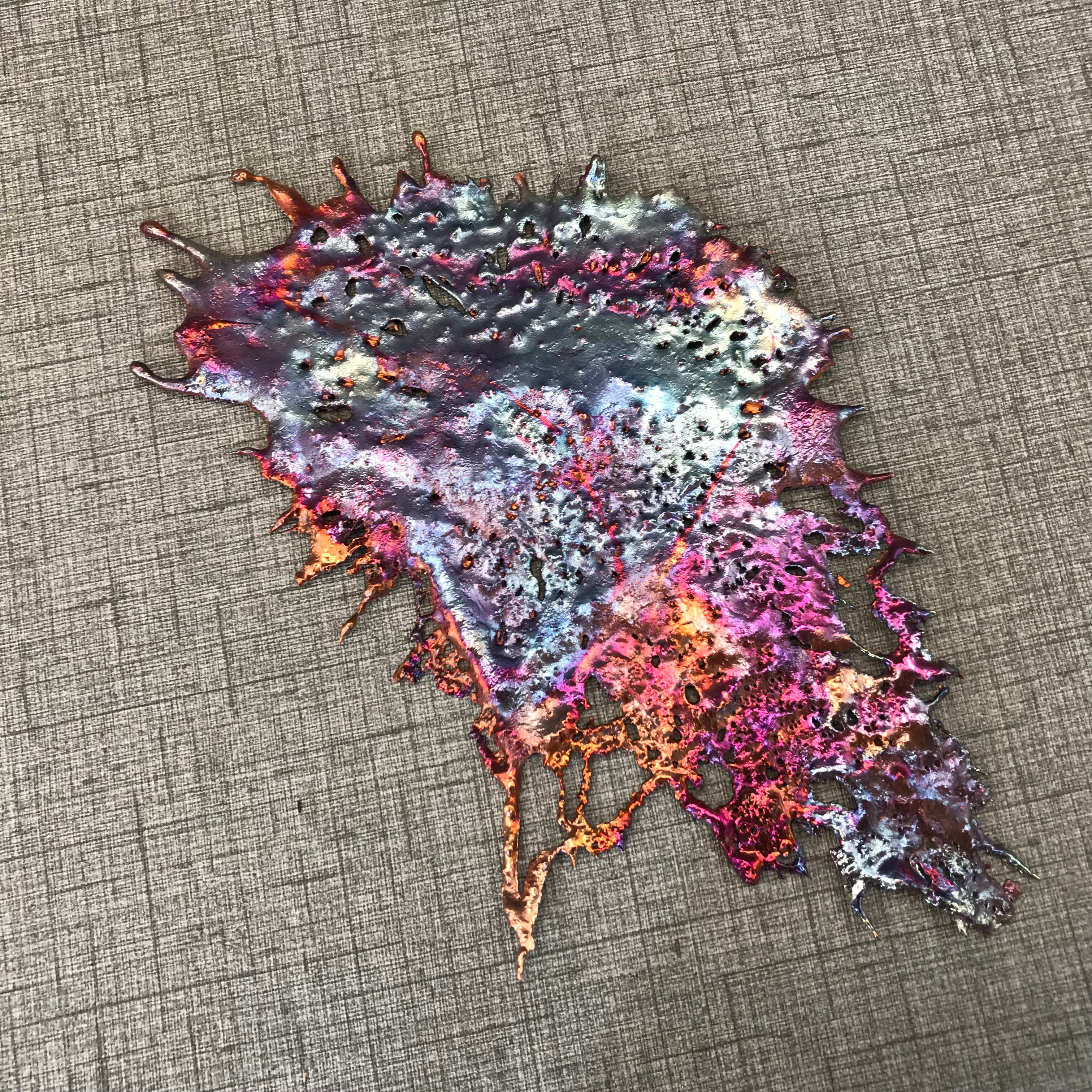 Cool Shades of Rainbow Copper Splash Art