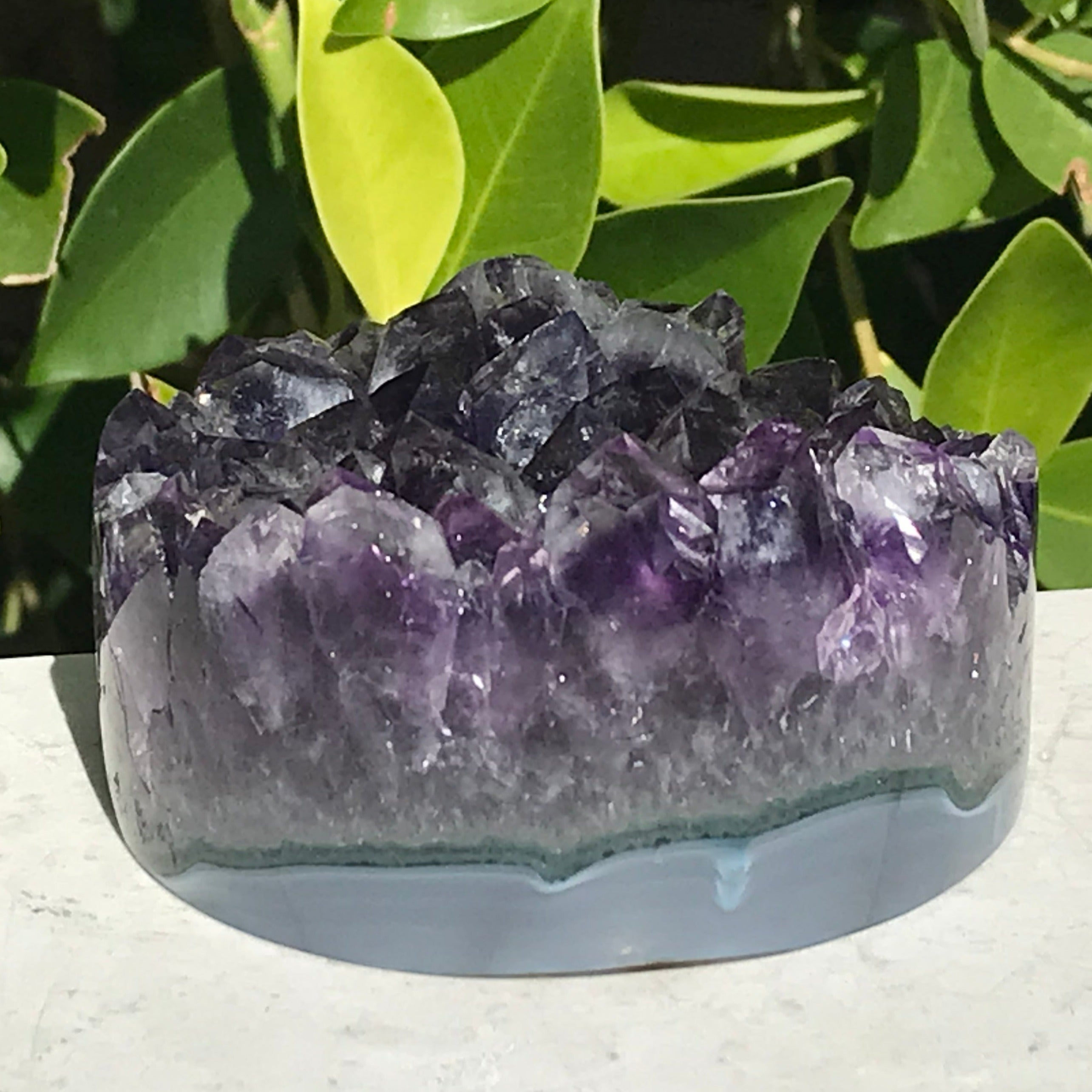 Crystal Topped Amethyst Cylinder