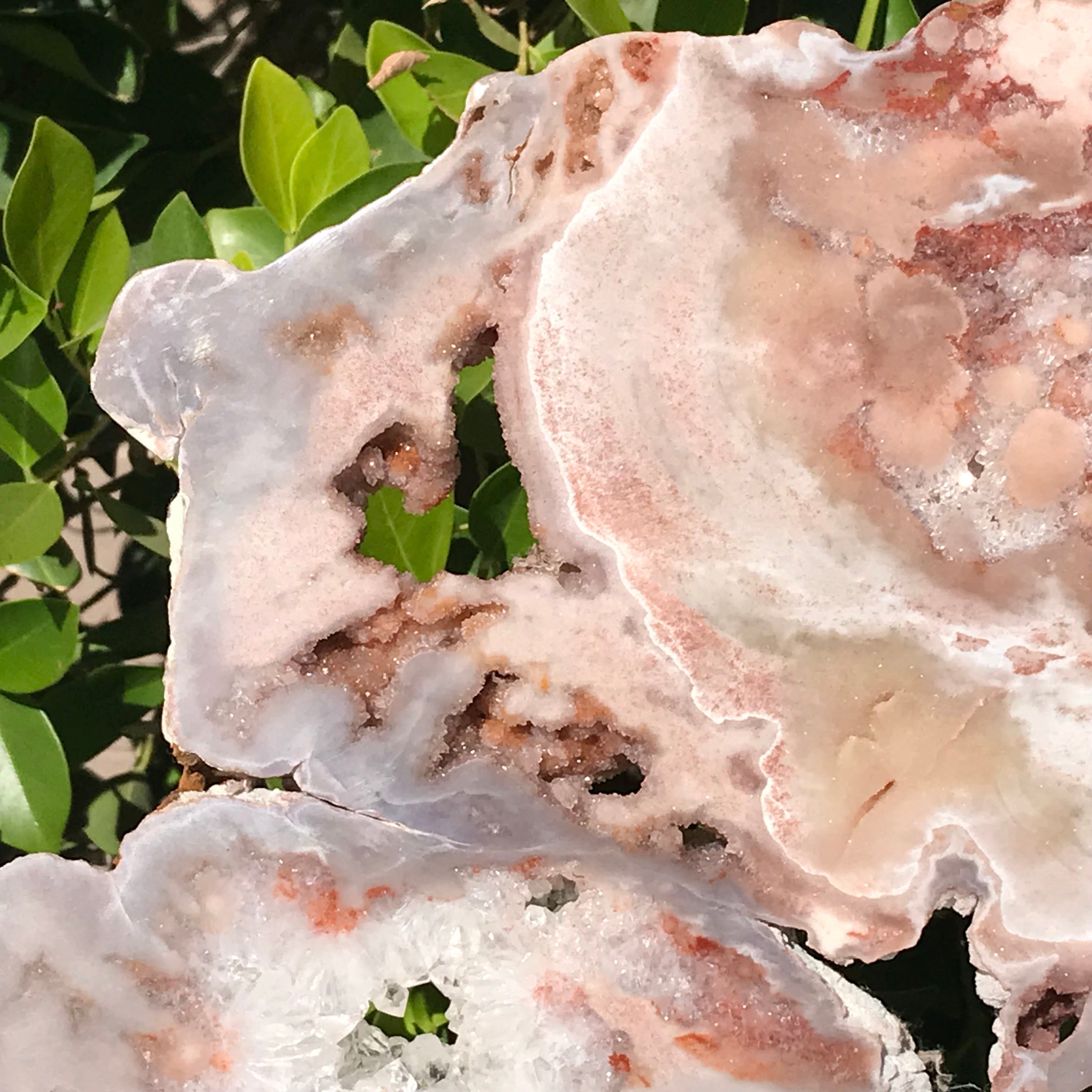 Quartz Crystal/ Rose Jasper Slab