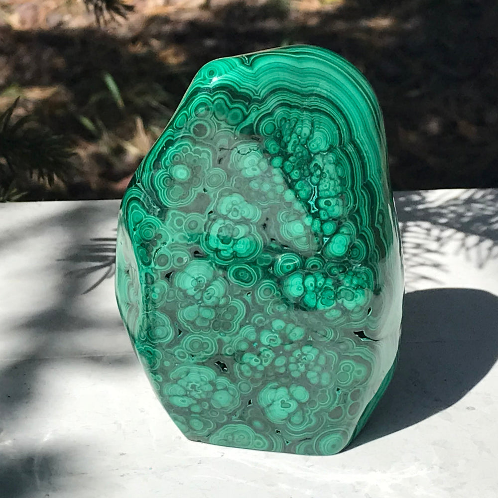 Bold Spherical Bands of Malachite and Chrysocolla Nodule