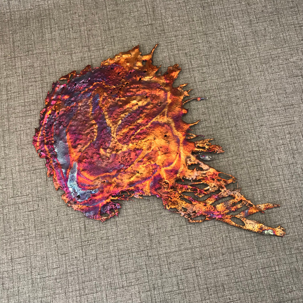 Flashy Rainbow Splash Copper Decor