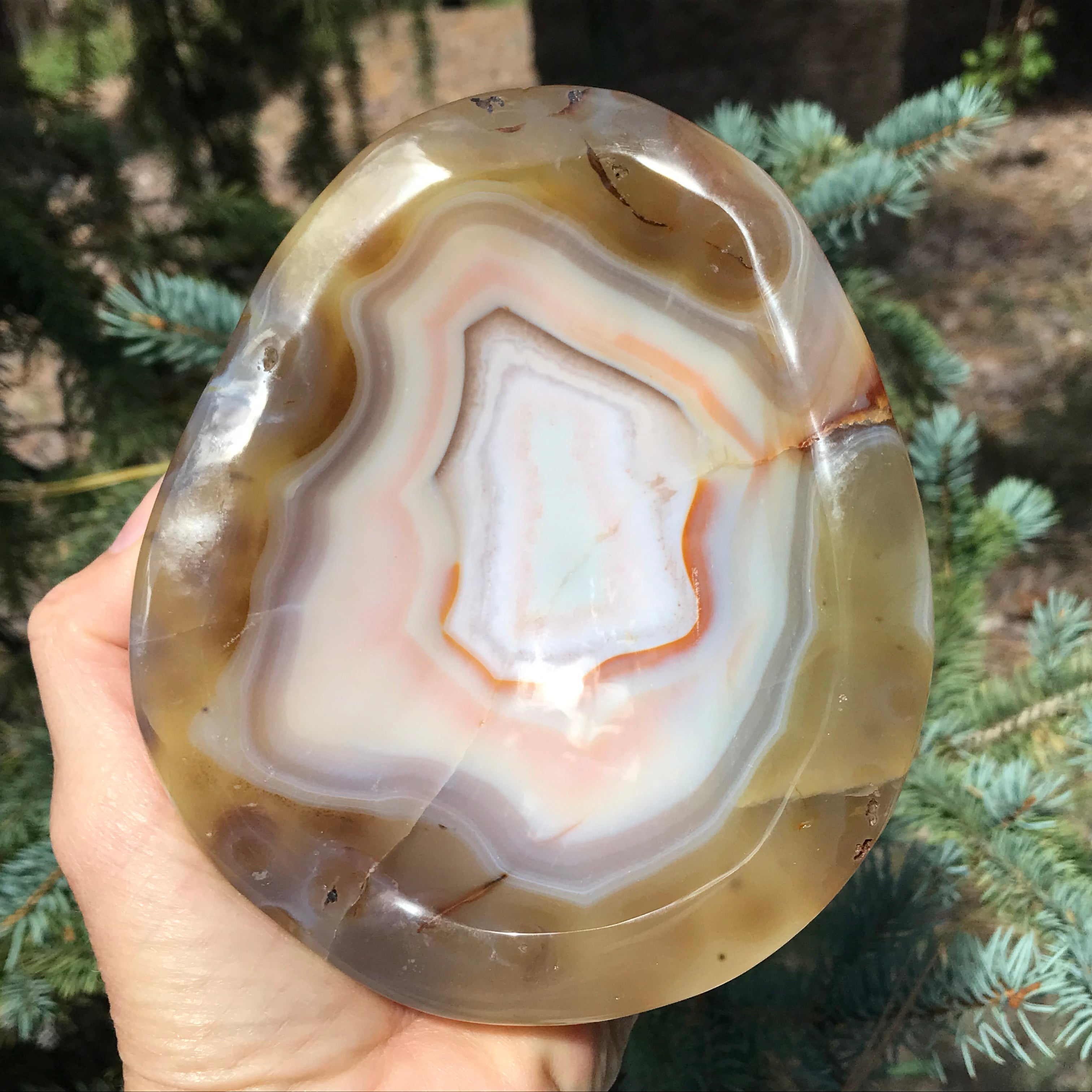 Colorful Banded Agate Bowl