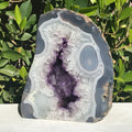 Brilliant Purple Crystal Filled Amethyst Geode