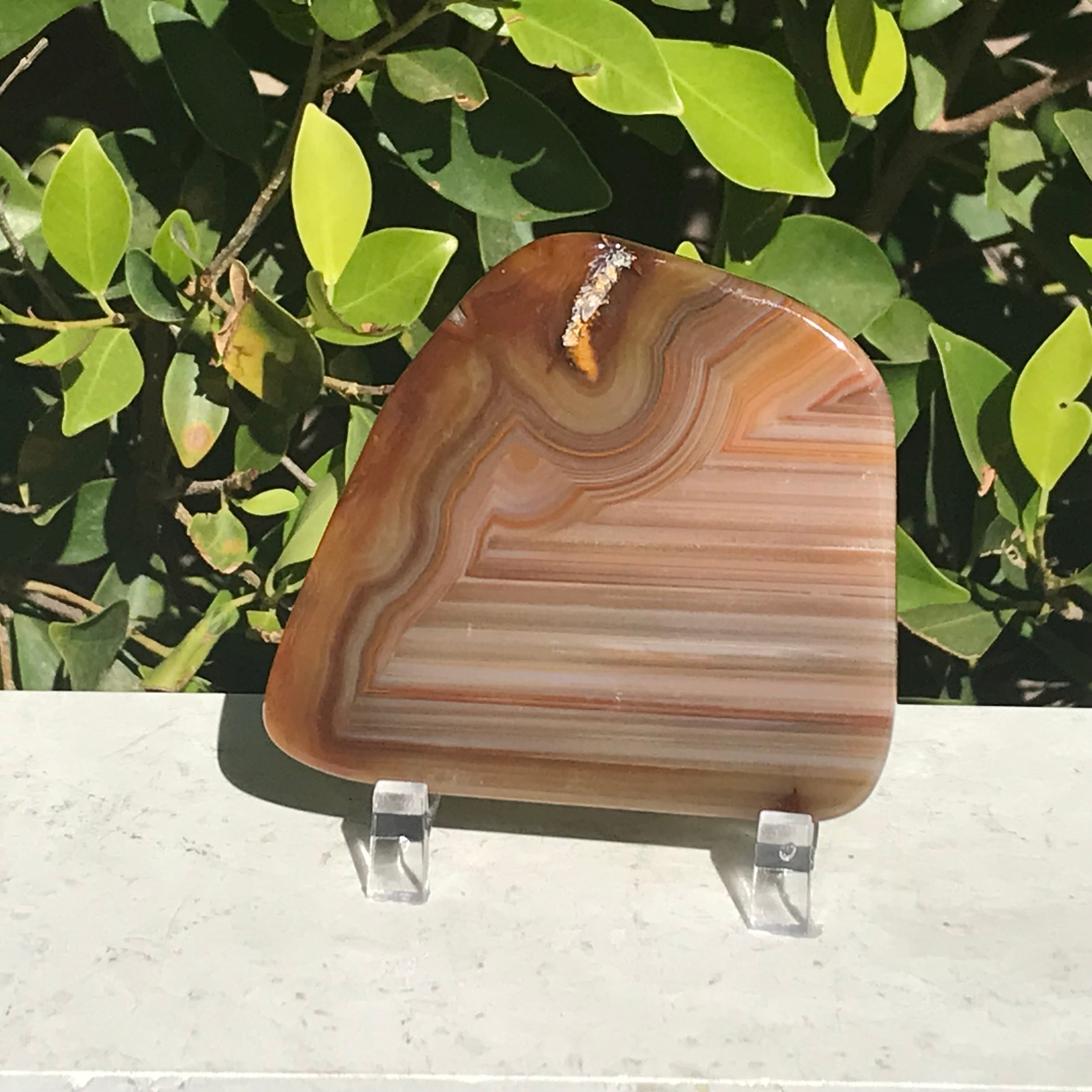 Striated Brazilian Agate Slice